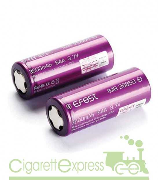 La migliore batteria al mondo per sigaretta elettronica 18650 efest 3500 mah